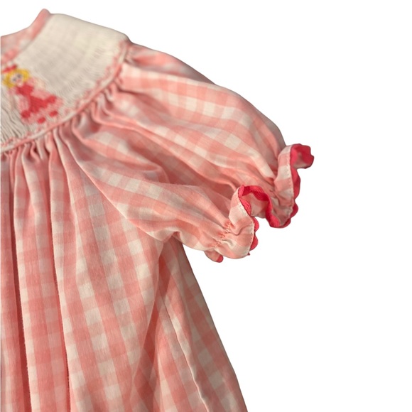 Smocked A Lot Classic Bishop Pink Gingham Dress 2-3 - Picture 3 of 6